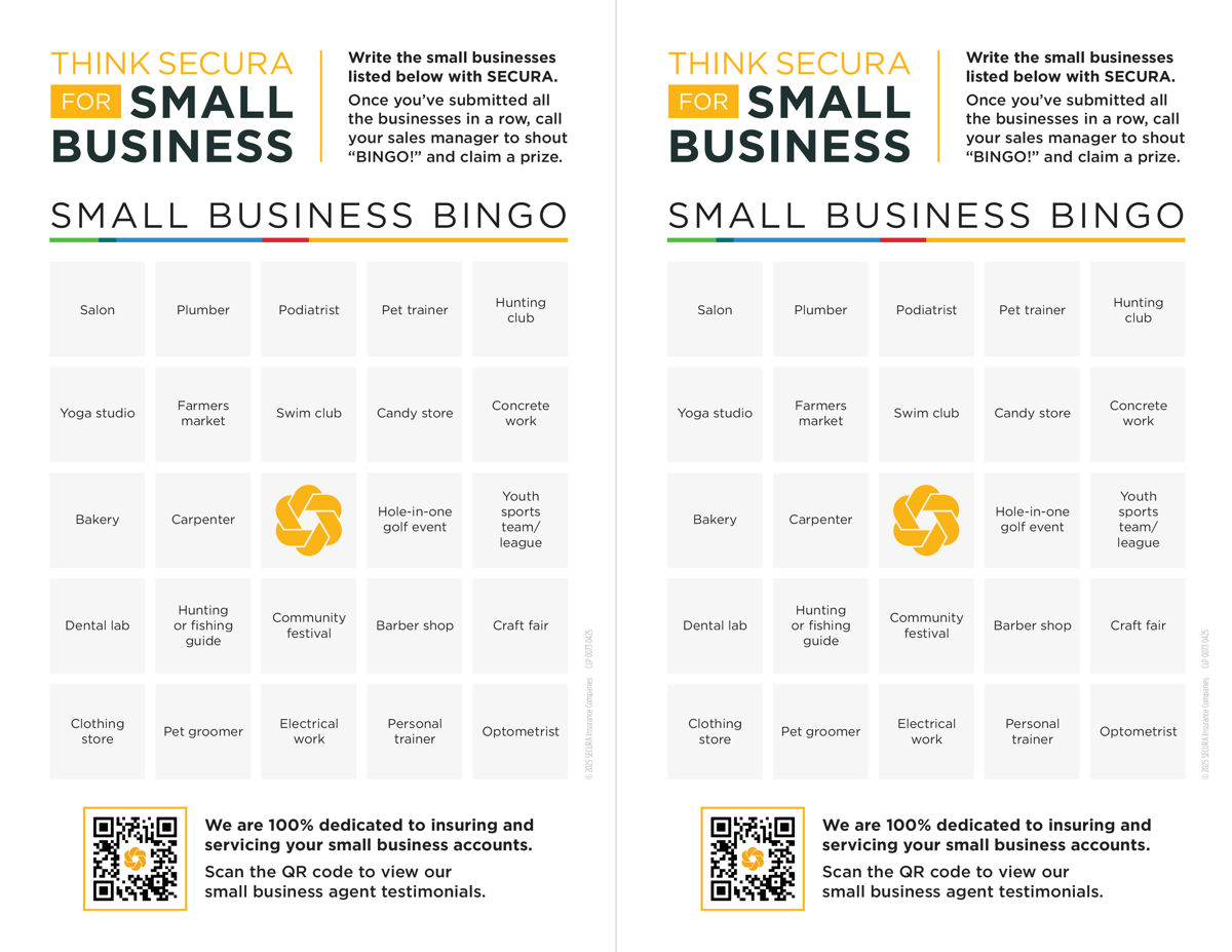 Small Business Bingo Card – Prefilled
